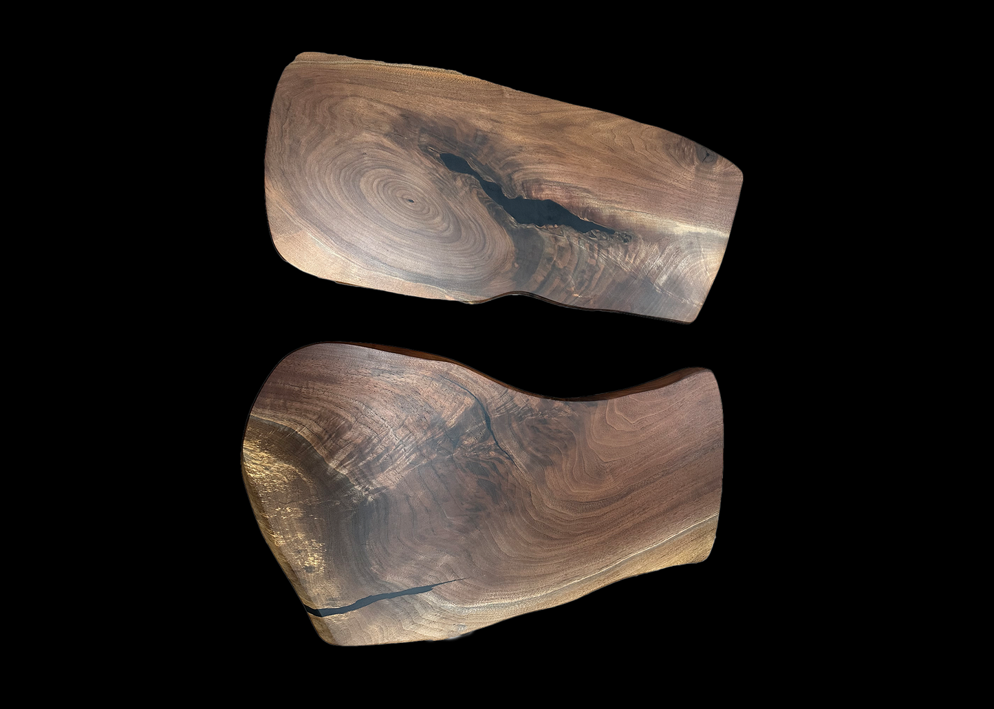 Walnut Live Edge Four Piece Set